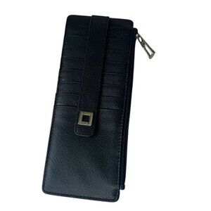Black Leather  Stacker Card Wallet